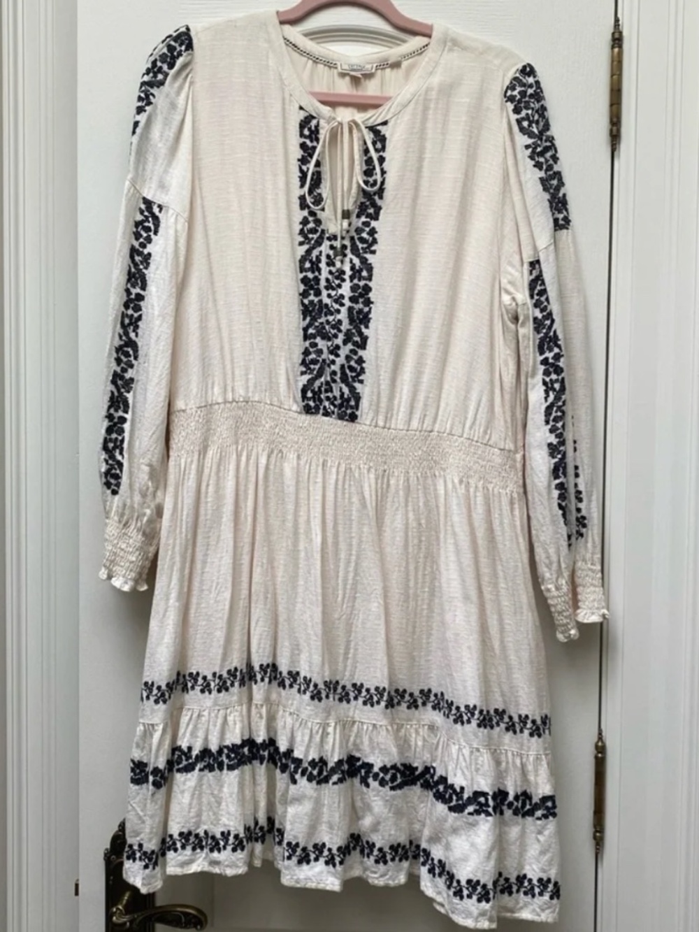 Fat Face Ruffled Embroidered Tiered Summer Dress